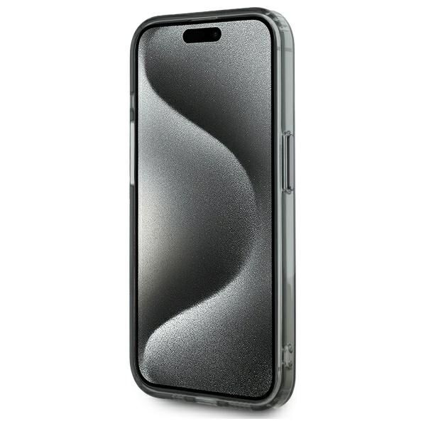 Karl Lagerfeld HC MagSafe IML Metal KC Heads case for iPhone 15 Pro Max 6,7&quot; black 3666339284770