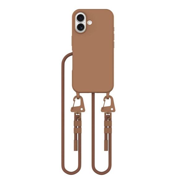Case IPHONE 16 Tech-Protect Magnecklace MagSafe Chocolate brown 5906302311927