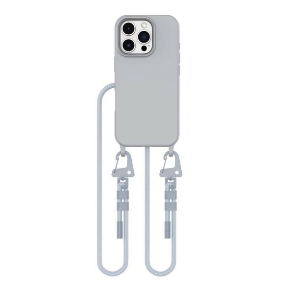 Case IPHONE 16 PRO Tech-Protect Magnecklace MagSafe Crayon gray 5906302311958