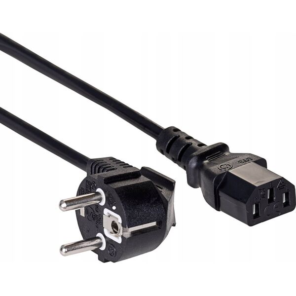 Kabel zasilający Akyga Kabel zasilający Akyga AK-PC-08C CU CEE 7/7 / IEC C13 10m