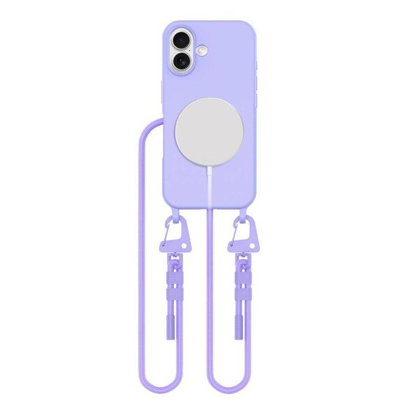 Case IPHONE 16 Tech-Protect Magnecklace MagSafe lavender 5906302375905