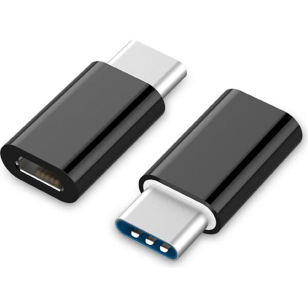 Adapter USB Gembird USB-C - microUSB Czarny  (A-USB2-CMmF-01)