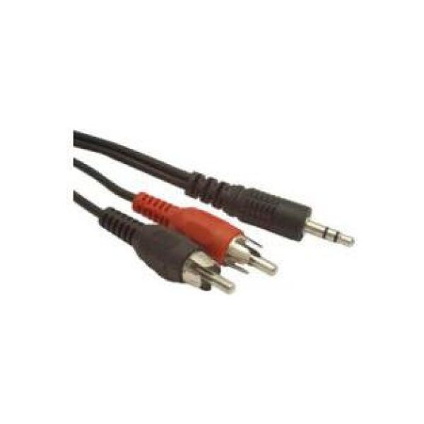 Kabel Gembird Jack 3.5mm - RCA (Cinch) x2 0.2m czarny (CCA458/0.2)