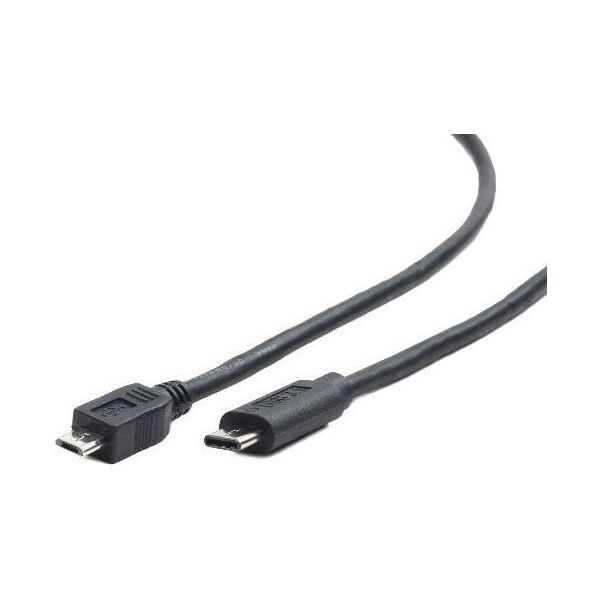 Kabel USB Gembird USB-C - microUSB 1 m Czarny (CCP-USB2-MBMCM-1M)
