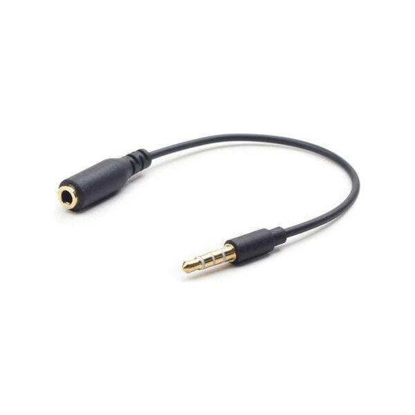 Kabel Gembird Jack 3.5mm - Jack 3.5mm 0.15m czarny (CCA-419)