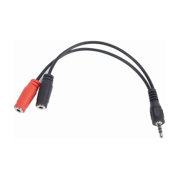 Kabel Gembird Jack 3.5mm - Jack 3.5mm x2 0.2m czarny (CCA-417)