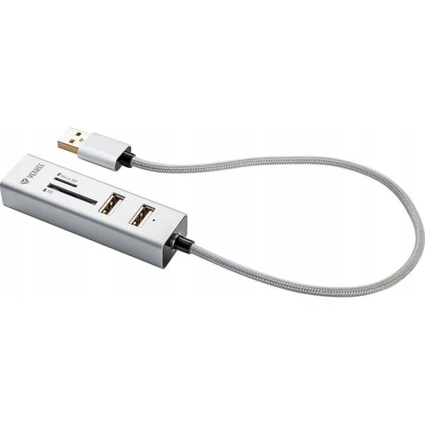 HUB USB Yenkee 1x SD 1x microSD  + 2x USB-A 2.0 (YHC 101SR)