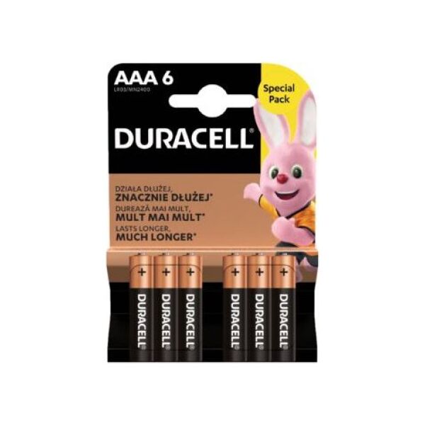 Duracell Bateria AAA / R03 6 szt.