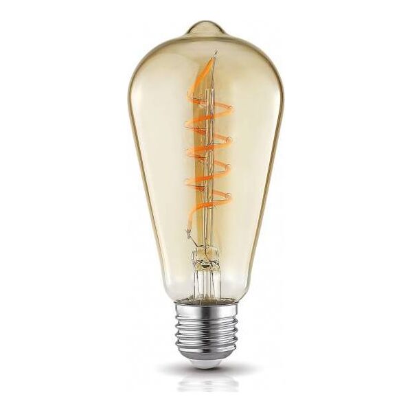 Kobi Light Żarówka Retro LED 4W Edison, Filament - Barwa Ciepłobiała - E27