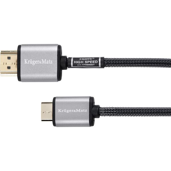 Kabel Kruger&Matz HDMI Mini - HDMI 1.8m czarny (KM0325)