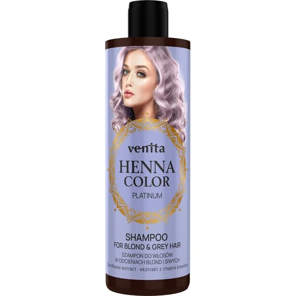 Venita VENITA Henna Color Szampon do włosów w odcieniach blond i siwych - Platinum 300ml