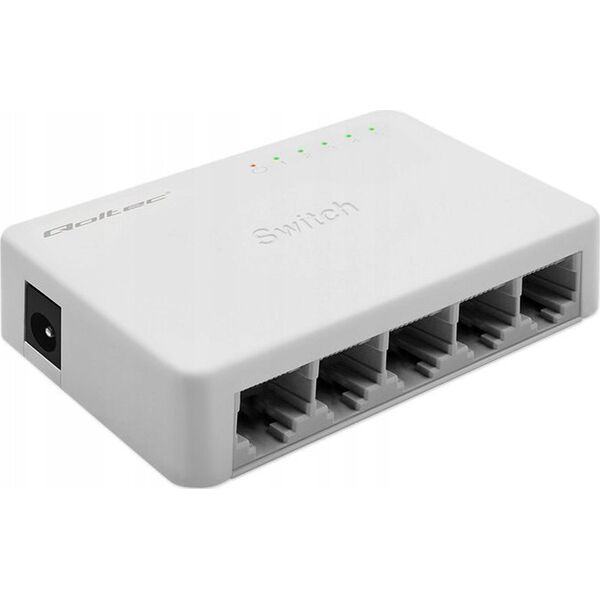 Switch Qoltec Switch niezarządzalny Qoltec przełącznik sieciowy 5 x port RJ45 | 1000Mbps | Fast Ethernet | LAN