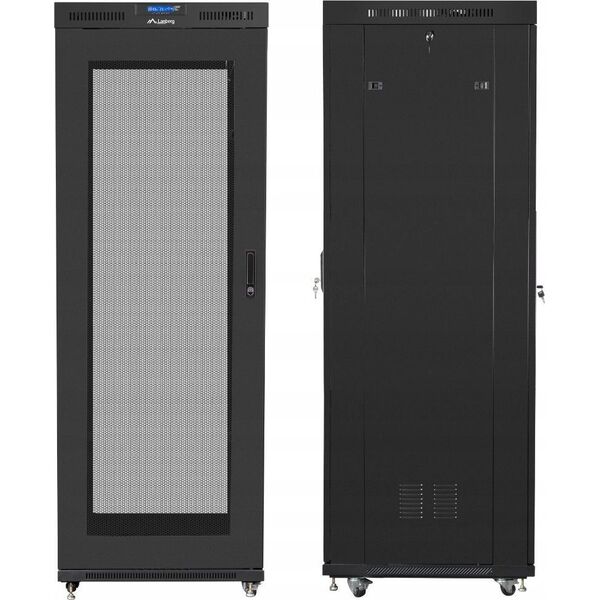 Szafa Lanberg Szafa instalacyjna Rack stojąca 19" 42U 800x800 Drzwi perforowane czarna Lanberg LCD (flat pack)