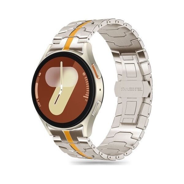 Tech-Protect TECH-PROTECT STAINLESS LINE SAMSUNG GALAXY WATCH 4 / 5 / 5 PRO / 6 / 7 / FE TITANIUM/ORANGE