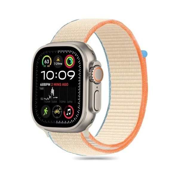 Tech-Protect TECH-PROTECT NYLON APPLE WATCH 6 / 7 / 8 / 9 / 10 / SE / ULTRA 1 / 2 (44 / 45 / 46 / 49 MM) CREAM
