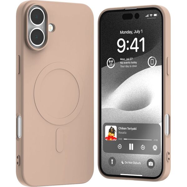 Mercury Mercury MagSafe Semi-Silicone iPhone 16 Plus 6,7" różowo-piaskowy /pink sand