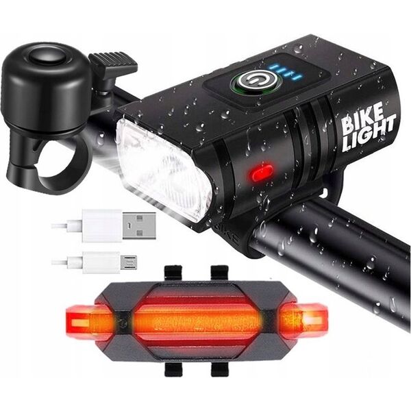 lampa rowerowa  przednia + tylnia 1600lm
