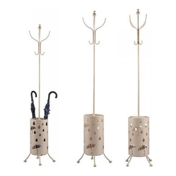 Gift Decor Wieszak na ubrania Stojak na parasole Metal Krem (44 x 185 x 44 cm)