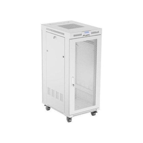 Szafa Lanberg Szafa instalacyjna Rack stojąca 19" 27U 600x800 szara drzwi perforowane LCD Lanberg (flat pack)