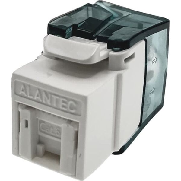 Alantec Moduł keystone RJ45 beznarzędziowy UTP kat.6A ALANTEC PLUS - badanie jakości INTERTEK (USA) - PODWYŻSZONE PARAMETRY TRANSMISYJNE