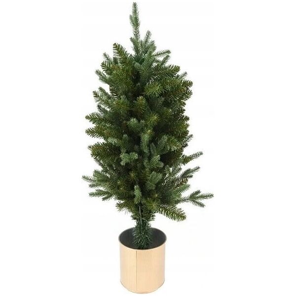 Home Styling Collection Sztuczna choinka w złotej doniczce, 90 cm