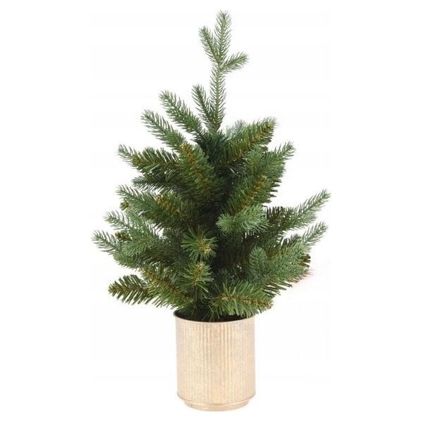 Home Styling Collection Sztuczna choinka w złotej doniczce, 60 cm