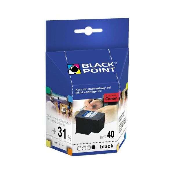 Tusz Black Point tusz BPC 40 (PG-40) Black 270137 5907625611176