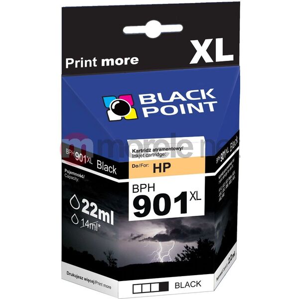 Tusz Black Point tusz BPH901XLBK (CC653AE nr 901Bk) Black 358680 5907625614009