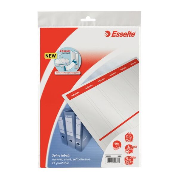 Esselte Etykiety grzbietowe PC do segregatorów kartonowe 36x192mm 10 ark (10K131Y) 651866 5024942208237