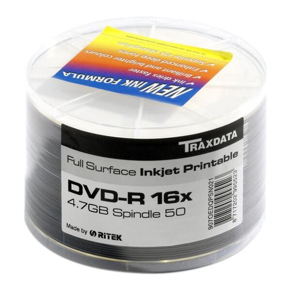 Traxdata DVD-R 4.7 GB 16x 50 sztuk (907OEDRPSN003 ) 654917 8717202995523