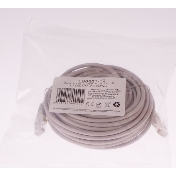 Libox UTP 10m CAT.5E UTP 4x2x26 AWG 702894 5901811400292