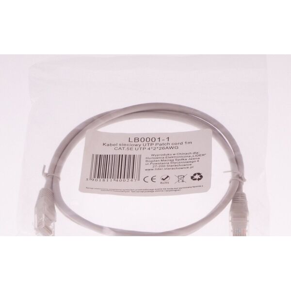 Libox UTP 1m CAT.5E UTP 4x2x26 AWG 702896 5901811400247