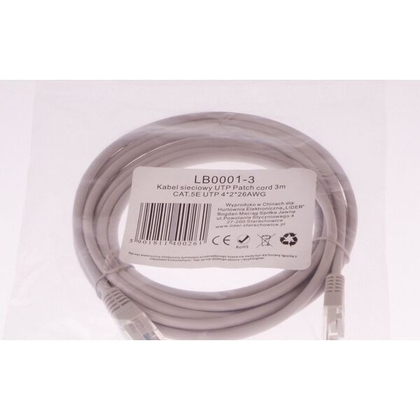 Libox UTP 3m CAT.5E UTP 4x2x26 AWG 702899 5901811400261