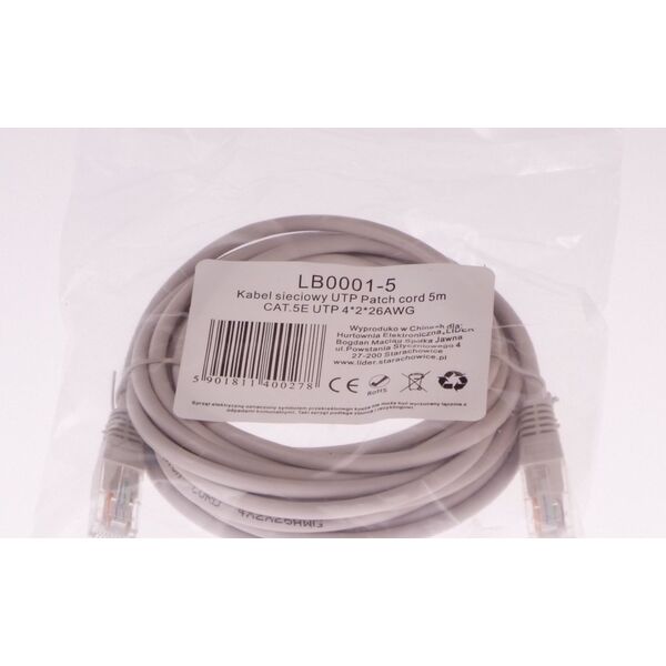 Libox 5m CAT.5E UTP 4x2x26 AWG 702900 5901811400278