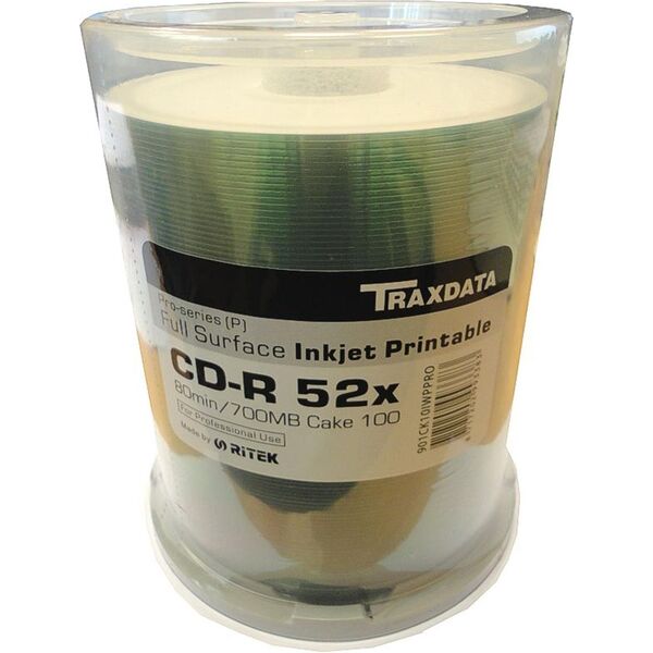 Traxdata CD-R 700 MB 52x 100 sztuk (901CK10IWPPRO) 696311 8717202993383