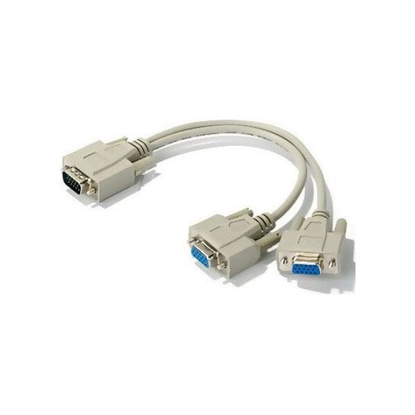 Savio D-Sub (VGA) x2 D-Sub (VGA), Szary (SAVIO CL-66) 710700 5901986041030