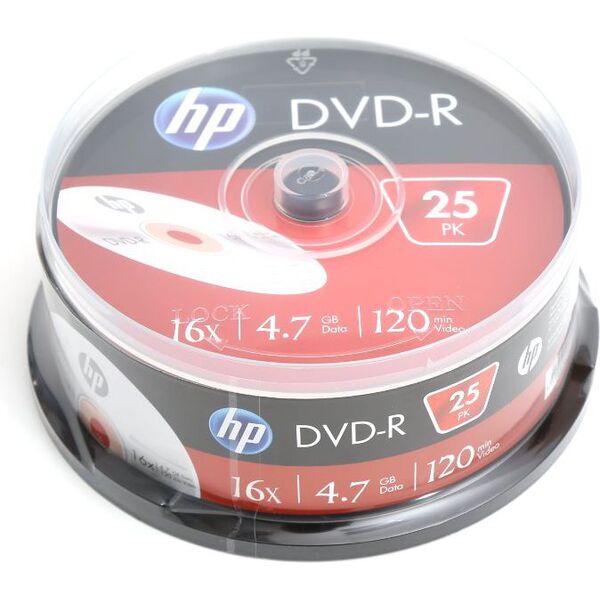 HP DVD-R 4.7 GB 16x 25 sztuk (HP1625-) 756061 4710212130565