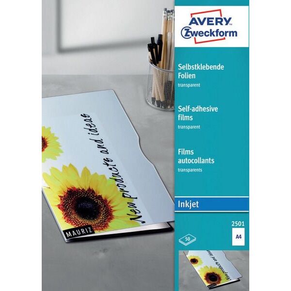 Avery Zweckform Folia do drukarki atramentowej A4 50 arkuszy (2501) 709777 4004182025017
