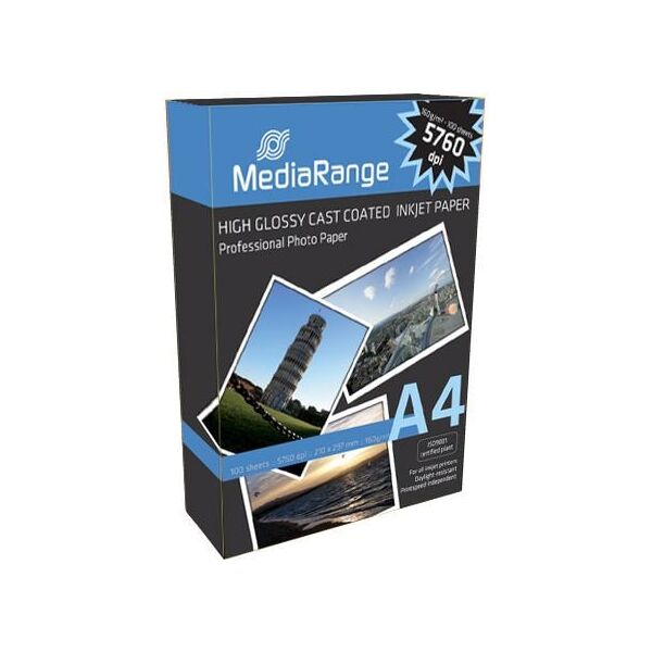 MediaRange Papier fotograficzny do drukarki A4 (MRINK105) 819461 4260057127716