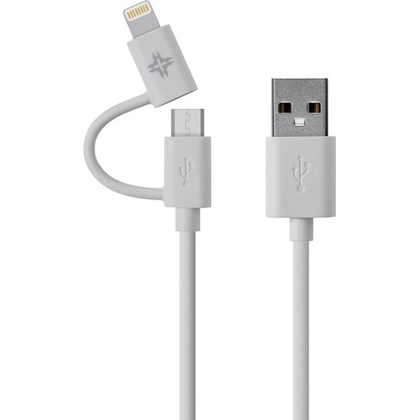 Kabel USB iBattz USB-A - Lightning 1 m Biały (IB-CBL-LGN-WH) 826340 6952319217133