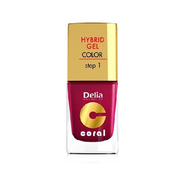 Delia Cosmetics Coral Hybrid Gel Emalia do paznokci nr 06 wiśniowy 11ml 887425 5901350455562