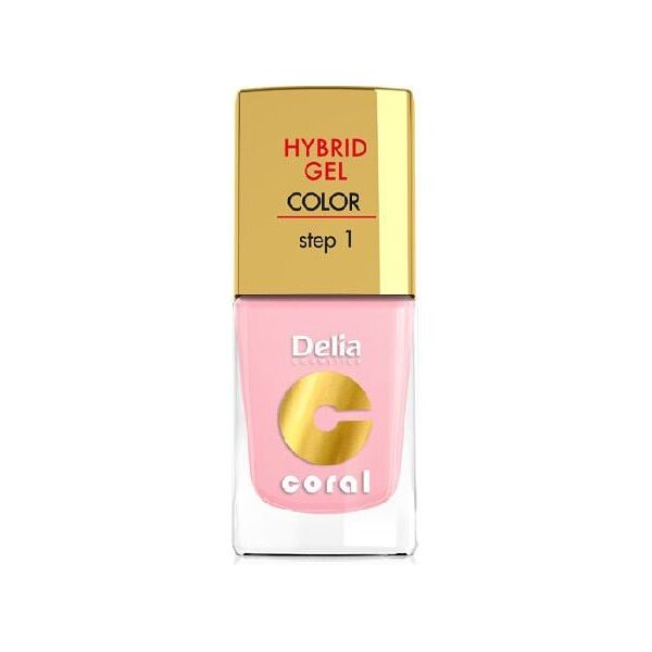 Delia Cosmetics Coral Hybrid Gel Emalia do paznokci nr 04 róż pastelowy 11ml 887423 5901350453773