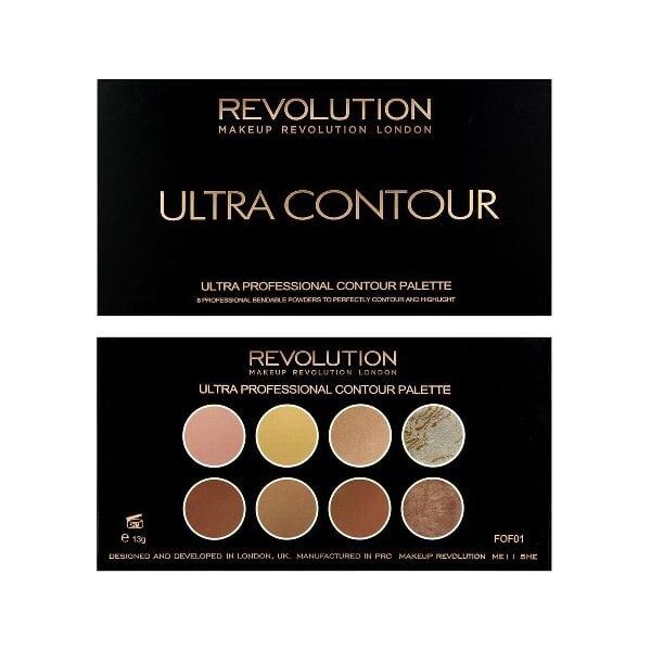Makeup Revolution Ultra Contour Palette Zestaw do modelowania twarzy 13g 892855 5057566146012