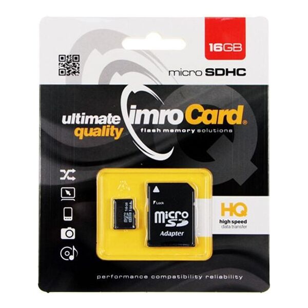Karta Imro MicroSDHC 16 GB Class 10 UHS-I/U1  (KOM000558) 923522 5902768015379