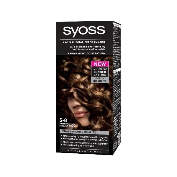 Syoss Farba do włosów Orzechowy Brąz nr 5-8 888785 9000100633345