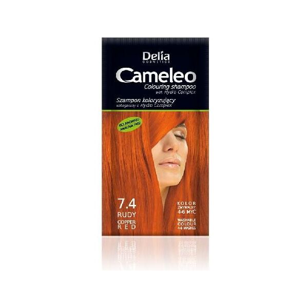 Delia Cosmetics Cameleo Szampon koloryzujący 7.4 Rudy 889179 5906750890227