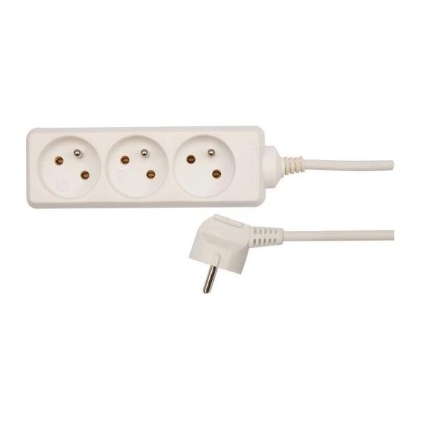 Vorel PRZEDŁUŻACZ ELEKTRYCZNY /BIAŁY/ 3 GNIAZDA Z UZIEMIENIEM 5M -72508 1016568 5906083725081