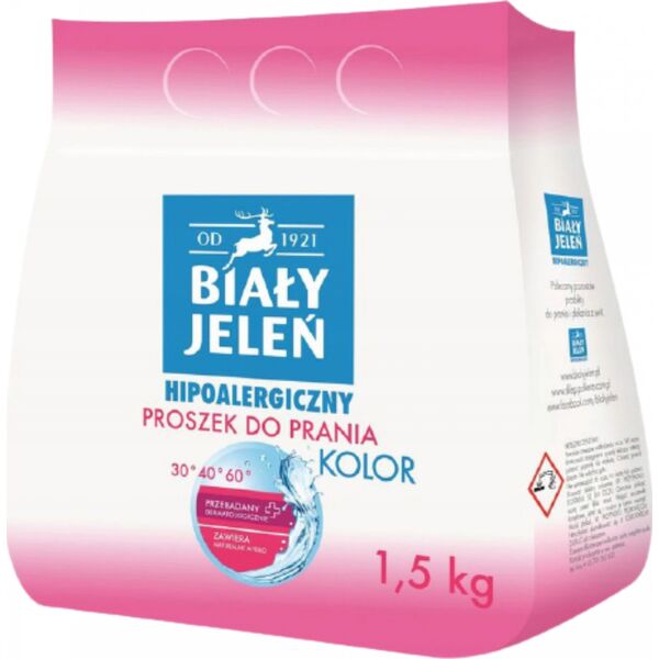 Biały Jeleń Hipoalergiczny proszek do prania Kolor 1,5kg (BJŃ000014) 1023548 5900133005949