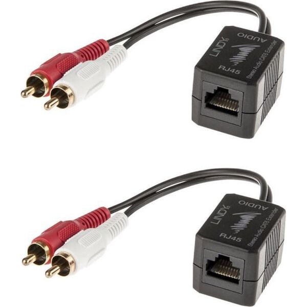 System przekazu sygnału AV Lindy RCA (Cinch) x2 - RJ-45 0.1m czarny (70460) 998305 4002888704601