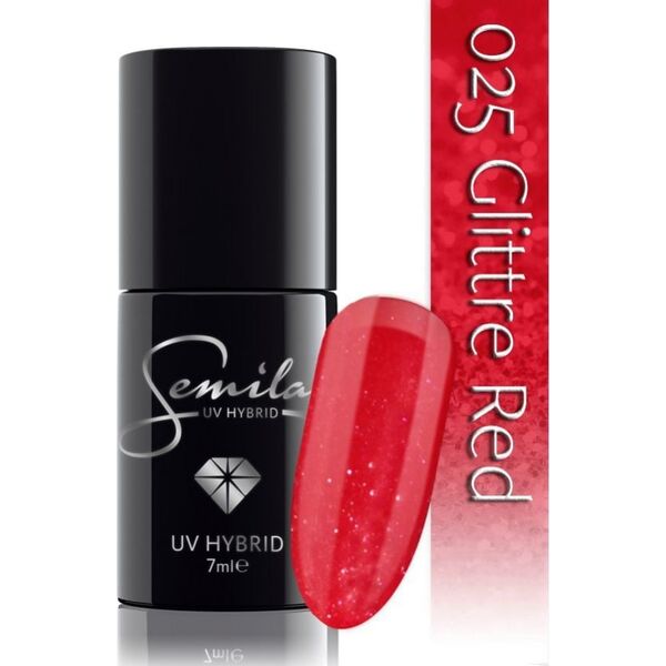 Semilac 025 Glitter Red 7ml 948822 5901867973160